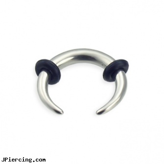 8 gauge steel pincher, titanium or stainless steel belly button rings, stainless steel cock ring, surgical steel navel jewelry, use for tongue piercing
, hiding nose piercing
