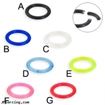 Acrylic segment ring, 10 ga, acrylic tongue barbells, acrylic eyebrow rings, acrylic ear body jewelry, captive segment cock rings, cock ring suppliers london