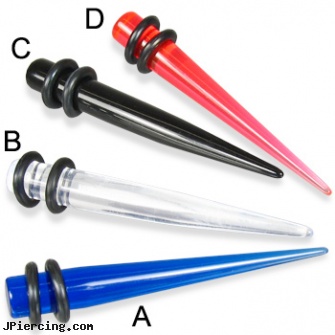 Acrylic taper, 2 ga, acrylic ear body jewelry, acrylic bead rings, 10 gauge acrylic tapers, piercing tapers, acrylic tapers