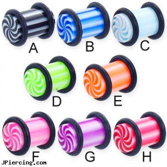 Acrylic tornado plug, 0 ga, acrylic tongue rings, uv acrylic body jewellery canada, acrylic bodyjewelry, 16mm ear plugs jewelry, body jewlery ear piercing plugs