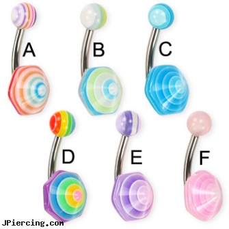 Acrylic umbrella-shaped belly button ring, acrylic tongue barbells, body jewelry acrylic, acrylic tapers, l-shaped nose jewelry, 18ga l-shaped nose stud