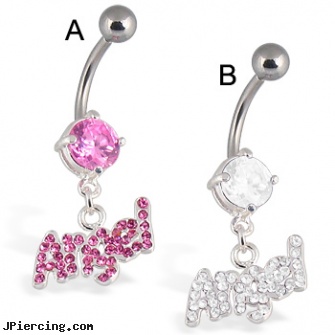 Angel Belly Button Ring, tongue rings angel, belly button piercing los angeles, los angeles belly button piercing services, belly button rings clearance, pierced belly button jewelry