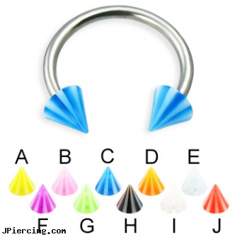 Beach cone titanium circular barbell, 14 ga, beach, body jewellery worn on the beach, genital piercing virgina beach, silicone cock ring with balls, nipple piercing silicone