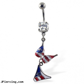 Belly button ring with dangling flag bikini, washington redskins belly ring, belly piercing care, piercing your belly button, body jewelry superman belly button ring navel, white gold belly button ring