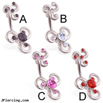 Belly ring and double swirl top and bottom, belly button piercing photos, cz belly rings, spider belly jewelry, cock ring vibrator, cartilage piercing rings