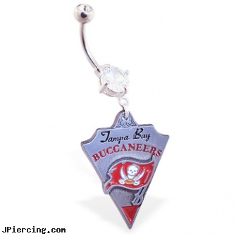 Belly Ring with official licensed NFL charm, Tampa Bay Buccaneers, belly button piercing risk, make your own belly rings, piercing belly button, how do you use cock ring, cock ring combo