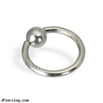 Carved captive bead ring, 14 ga, 14k gold captive bead ring, captive segment cock rings, captive beads, replacement beads body piercings, fake belly button rings