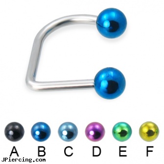 Colored ball lip hugger, 14 ga, colored heavy gauge tongue barbells, flesh colored tongue ring, flesh colored nose ring, navel ring balls replacement, navel rings football