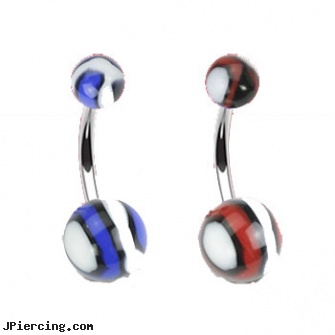 Colorful camouflage acrylic belly ring, acrylic labret, acrylic nose studs, acrylic bead rings, rhinestone dimple ball charm belly ring, tounge and belly rings