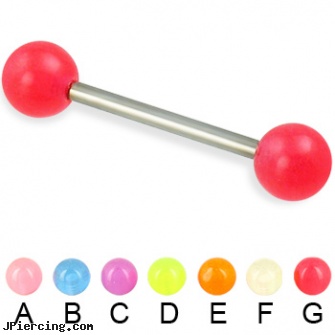 Glow-in-the-dark titanium straight barbell, 14 ga, glow in the dark belly button ring, glow in the dark belly button rings, glow stick tongue rings, dark ring nipple aureola, diagnosis dark ring nipple aureola