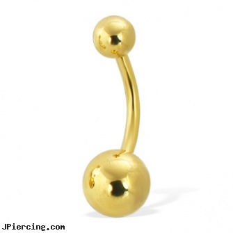 Gold Tone plain belly button ring, gold belly button jewelry to buy, gold navel piercings, 14k gold navel rings, birth stone, stone dolphin nipple rings