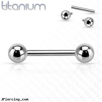 Internally Threaded Grade 23 Solid Titanium Barbells, internally threaded body piercing jewelry, internally threaded straight barbells, belly ring titanium internally threaded, solid gold tongue ring, solid gold plugs gauge