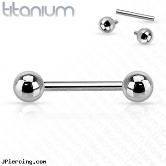 Internally Threaded Grade 23 Solid Titanium Barbells, internally threaded body piercing jewelry, internally threaded straight barbells, belly ring titanium internally threaded, solid gold tongue ring, solid gold plugs gauge