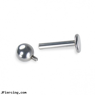 Internally threaded labret, 16 ga, internally threaded body piercing jewelry, belly ring titanium internally threaded, internally threaded straight barbells, threaded rods for tongue rings, labret air condition units