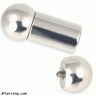 Internally Threaded Straight Barbell, 00 Ga, belly ring titanium internally threaded, internally threaded body piercing jewelry, internally threaded body jewelry, threaded rods for tongue rings, straight pin nose rings