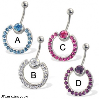 Jeweled door knocker navel ring, gold jeweled labret ring, jeweled navel slave rings, 18g jeweled labrets, cock ring man next door stories, piercing door lip