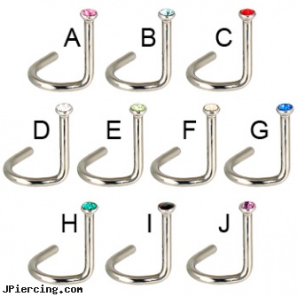 Jeweled nose screw, 18 ga, 18g jeweled labrets, jeweled navel slave rings, jeweled labrets, how nose piercing is done, nose piercing in india