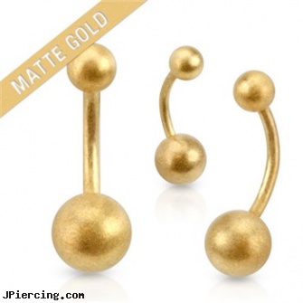 Matte Gold Toned Over Surgical Steel Navel Ring, 14 katet gold belly ring, gold mermaid body jewelry, gold nose studs, the controversy of body piercing, regulations governing ear piercing in illinois
