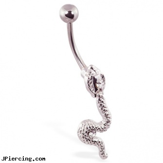 Moveable hinged cobra belly ring, hinged cock ring, belly button and tongue rings, tampa bay bucs belly ring, piercing your belly buttonpictures, leash to her clit ring
