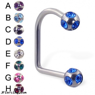 multi gem ball lip hugger, 14 ga, multiple ear piercing, horizontal belly jewelry multiple piercing, multile ear piercing, belly button ring balls, micro ball labret stud