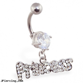 Navel ring with dangling \"Princess\", piercing navel take it out, navel piercing keloid, spiral navel ring, penis naval rings, using cock rings