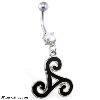 Navel ring with dangling tribal symbol, navel piercing procedure, holiday navel rings, navel piercing pregnancy, custom metal cock ring, proper use of cock ring