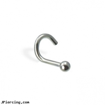 Nose Screw with Ball, 18 Ga, nose ring retainers, 14 gold nose stud, nose jewelry from india, how to use the nose screw, canada nose screw