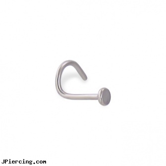 Nose screw with disk, 20 ga, nose ring packages, aftercare for nose piercings, does getting nose ring hurt, nose screw post jewelry, piercing with nose screw