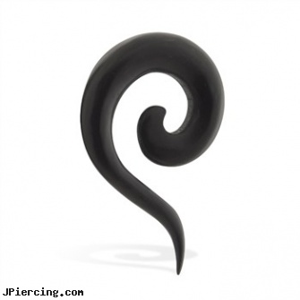 Organic ebony wood spiral taper, make organic body jewelry, organic wood body jewelery, organic body jewelry, ironwood piercing studios, wooden body jewelry