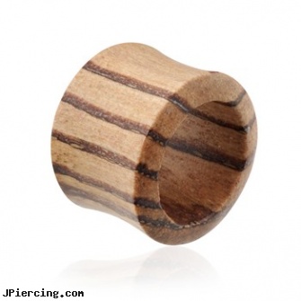 Pair Of Organic Natural Zebra Wood Saddle Tunnels, torn penis piercing repair, make organic body jewelry, organic body jewelry, organic wood body jewelery, ironwood piercing studios