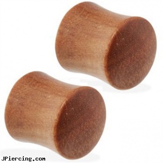 Pair Of Organic Saba Wood Saddle Plugs, torn penis piercing repair, make organic body jewelry, organic wood body jewelery, organic body jewelery, ironwood piercing studios