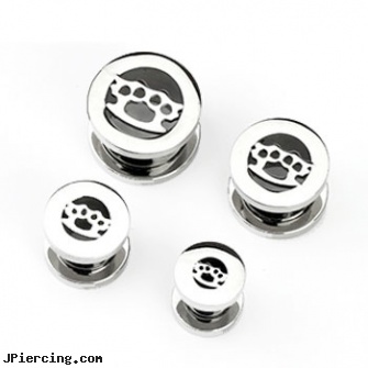 Pair Of Steel Screw-Fit Tunnels with Inner Knuckles, torn penis piercing repair, steel body jewelry, surgical steel body jewellery, steel earrings multiple ear piercings, nostril screw india