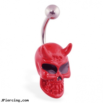 Red devil belly ring, devil doll tattoo body piercing studios, shedevil belly rings, tazmanian devil belly button ring, birthday belly button rings, belly ring tattoos
