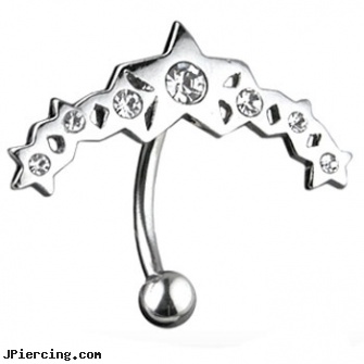 Reversed hinged tribal star belly ring, reversed navel piercing gallery, reversed celtic navel ring, hinged cock ring, tribal body piercing, tribal ear piercing pics