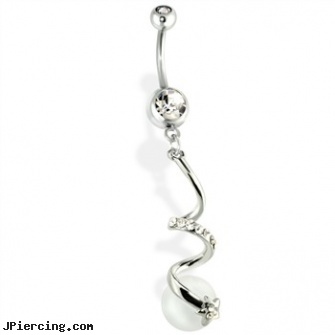 Shooting Star Belly Ring with Moon, star tattoos, how to get started making body jewelry, star labret, belly button rings logo, christmas belly button rings