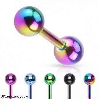 Small 6mm Titanium anodized straight barbell, 16 ga, small eyebrow piercing, small nose rings, small labret, titanium body percing jewelry, titanium ear studs