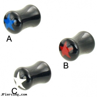 Star plug, 2 ga, star belly ring, star eyebrow barbell, female pornstars, piercing ear plug, body piercing ear plugs