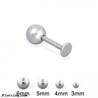 Steel ball labret, 16 ga, stainless steel piercing body jewelry, surgical stainless steel navel jewelry, surgical steel nose stud, micro ball labret stud, replacement balls for body jewellery