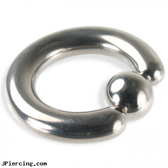 Titanium captive bead ring, 4 ga, titanium horseshoe, titanium belly jewelry, 29mm titanium barbell, gem captive beads rings, captive ball