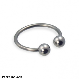 Titanium circular barbell, 16 ga, titanium nipple rings, titanium navel belly rings, navel piercing barbell titanium, circular barbell, nipple rings non piercing circular slip on