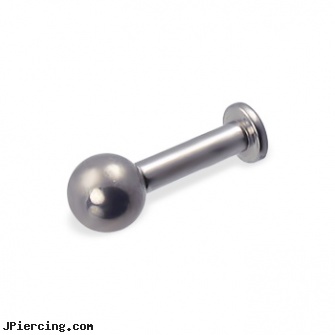 Titanium labret, 10 ga, titanium navel belly rings, piercing supplies titanium, navel piercing barbell titanium, labret retainer without black dot, labret curved spike