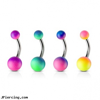 Two Tone Color Rubber Belly Ring, tombestone com body pircing, stone dolphin nipple rings, rhinestone charm belly ring, colored heavy gauge tongue barbells, ear piercing flesh colored hider jewlrey