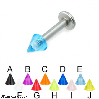 UV cone labret, 12 ga, silicone cock rings, nipple piercing silicone, cone helix, talon labret, labret talons