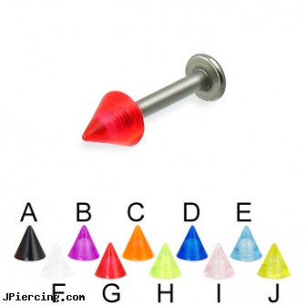 UV cone titanium labret, 14 ga, silicone cock ring with balls, cone helix, nipple piercing silicone, 18 gauge labret titanium, titanium labret