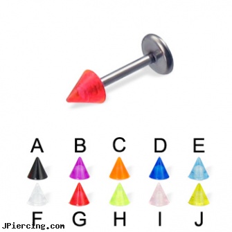 UV cone titanium labret, 16 ga, helix cone, nipple piercing silicone, silicone cock rings, titanium barbell, titanium body jewelery