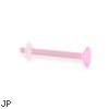 Pink Tongue Piercing / Nipple Piercing Retainer, 14 Ga