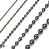 PVD Black Over 316L Stainless Steel Ball Chain Necklace