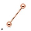 Rose Gold Tone 14G Straight Barbell