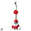 Santa Claus Christmas Belly Button Ring