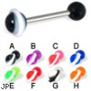 Saturn tongue barbell, 14 ga